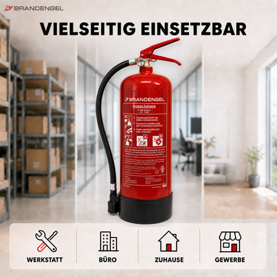 Vielseitiger Feuerlöscher für Werkstatt, Büro, Zuhause, Gewerbe, Lager, Garage, Haus, Hof, Bauernhof, Schule, Kommune, Gemeinde